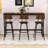 4-Piece Dining Table Set, Industrial Rectangular Table with Upholstered Chairs and Adjustable Foot Pad-1125011564-1125011555