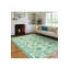 Tapis vert tissé à motif floral lavable Mosso-1766422968