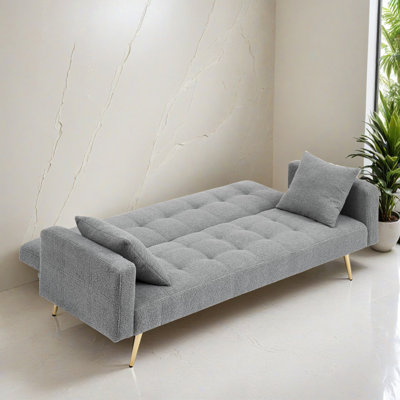 71.72" Wide Convertible Upholstered Reclining Sleeper Sofa Bed