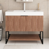 36 In. Bathroom Vanity With Drawer And Open Shelf