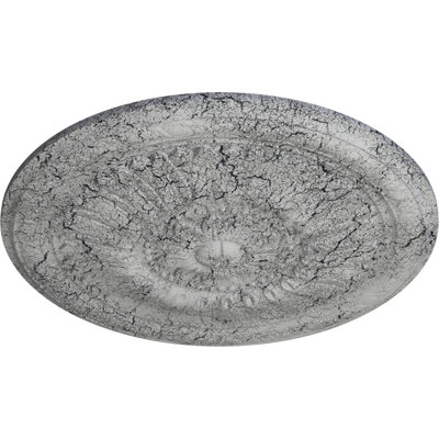 Médaillon de plafond Endorathane Nestor, DE 25 7/8 po x P 2 1/4 po (convient aux auvents jusqu'à 5 po), finition or pâle peinte à la main