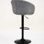 Tabourets de bar pivotants réglables avec anneau en caoutchouc - Chaises en îlot de cuisine de style Mid-Century capitonné pour îlot de cuisine, gris, ergonomique et minimaliste
