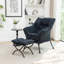 Fauteuil rembourré rembourré avec repose-pieds, canapé-lit confortable moderne avec accoudoirs et poche latérale-259641554