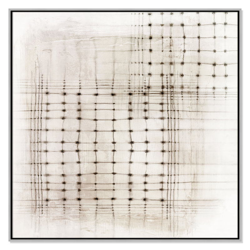 Intersecting Lines in Quiet Neutrality II - Square Version Print by , Silver Floater, 41.5'' W x 41.5'' H