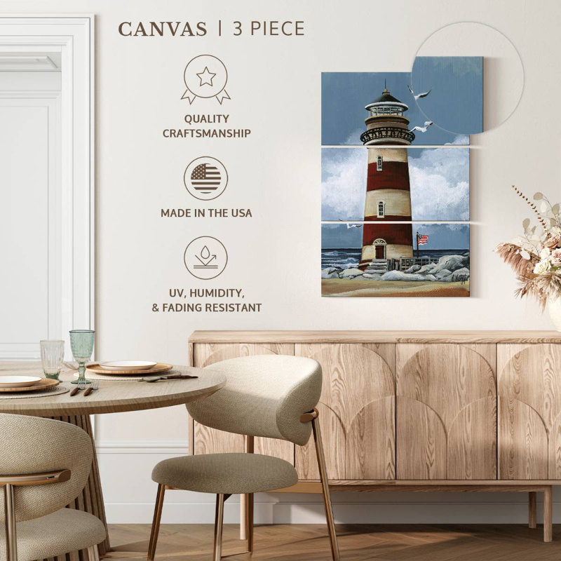 Aletra Simple Red Lighthouse, 32'' H X 20'' W