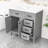 Freestanding Bathroom Vanity with Ceramic Sink, Storage Cabinet and 3 Drawers-2103501403