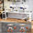 78.74" W Double Computer Desk With Monitor Stand, Two Person Desk With 4 Open Shelves-493810713