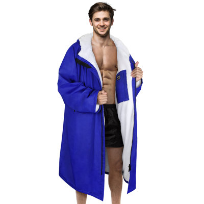 Catalonia Swim Parka, Waterproof Jacket, Warm Poncho Robe, Winter coat