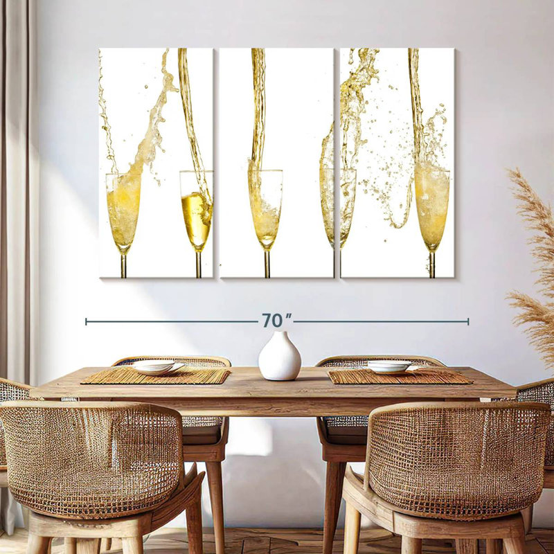 Yarlin Champagne Streams, 42" H x 65" W