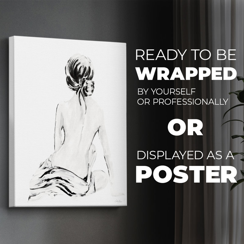 Impressionniste doux nue I - impression sur toile seulement - non encadrée, H 48 po x l 32 po