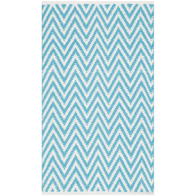 Haqeem Hand Woven Cotton Chevron Rug