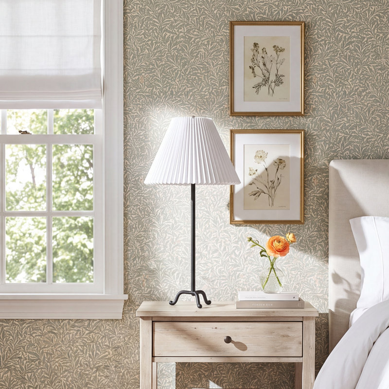 Dani Table Lamp, White, 28.25"H x 14"W x 14"D