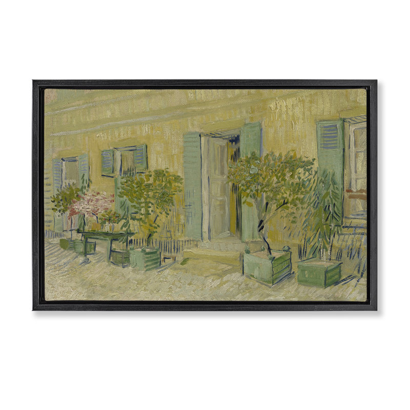 Toile flottante Van Van Gogh Classic par Brown, Cadre flottant noir de jais, H 21 po x l 31 po