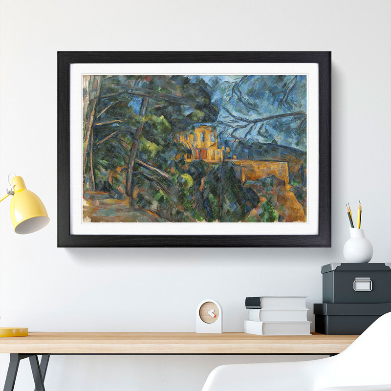 Chateau Noir by Paul Cezanne - Framed Print, Black Framed, 48cm H x 65cm W x 2cm D