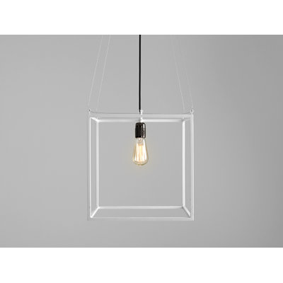 Allyssa 1 - Light White Square/Rectangle Pendant