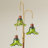 69''  Vintage Tree Floor Lamp With Glass Floral Shade