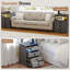 LED Nightstand with 3 Drawers, Glass Top, Wireless Charging & Sensor Light-107993917