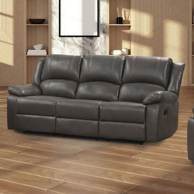 82" W Transitional Sofa, Gray