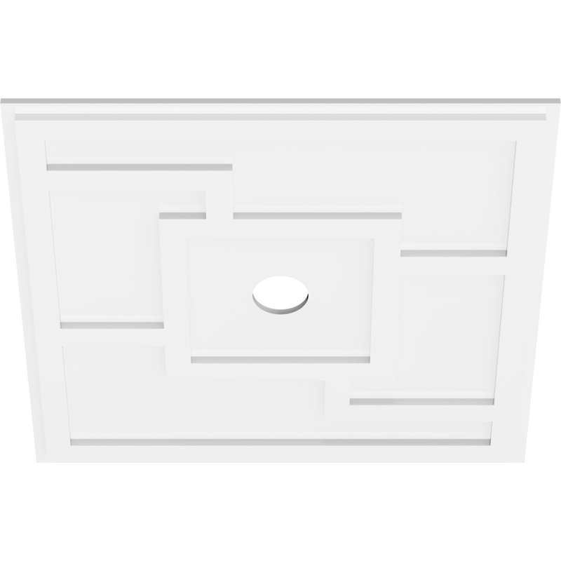 Médaillon de plafond contemporain en PVC de qualité architecturale Knox, H 1 po x l 28 po x p 28 po