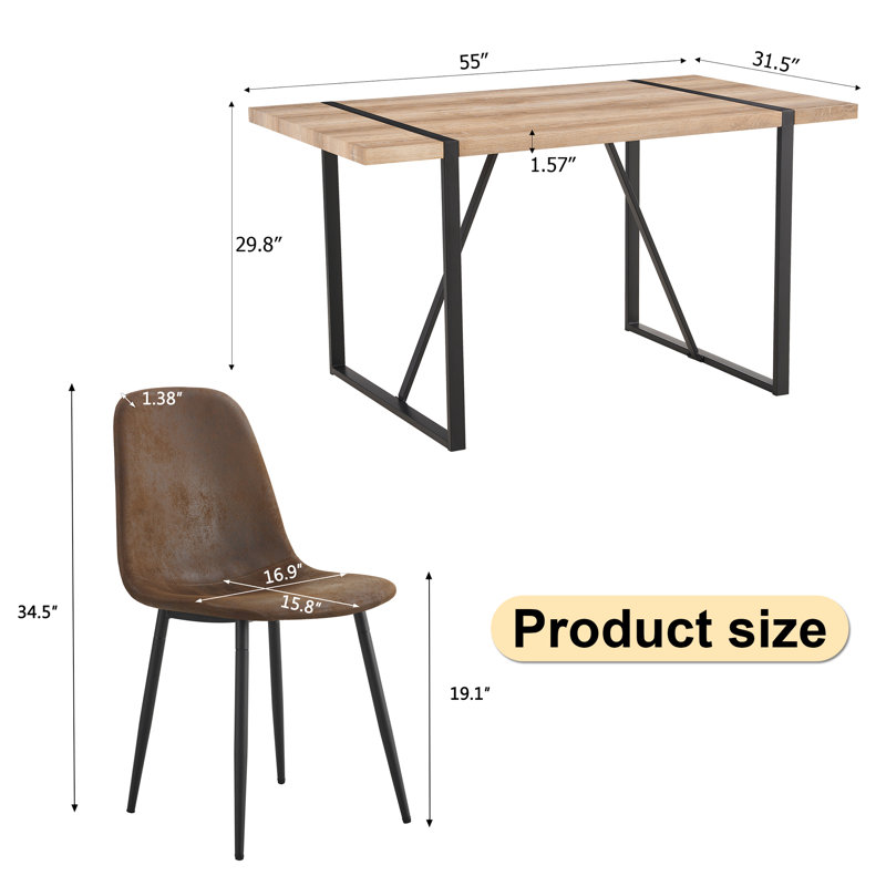 Steel Top Dining Set