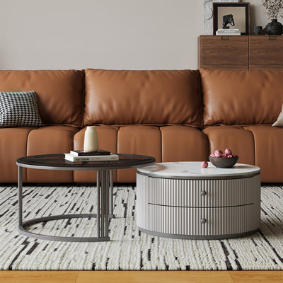 Ensemble de tables basses rondes