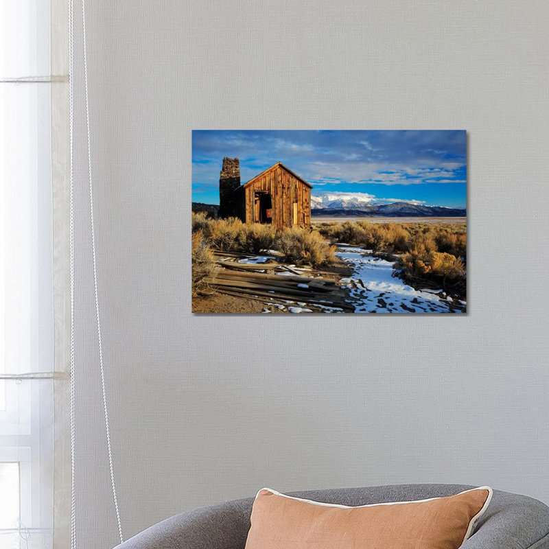 Usa, California. Ruins Of Cowboy'S Cabin In Adobe Valley. 1 Piece Wrapped Canvas Painting