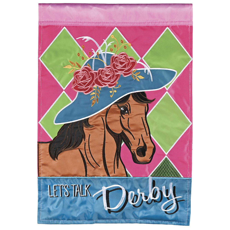 Derby de drapeau de jardin «Laissez-nous parler»