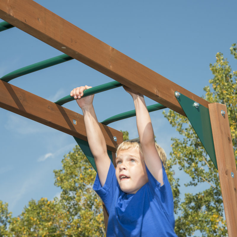 Knightsbridge Plus Large Wooden Swing Set with Canopy Roof