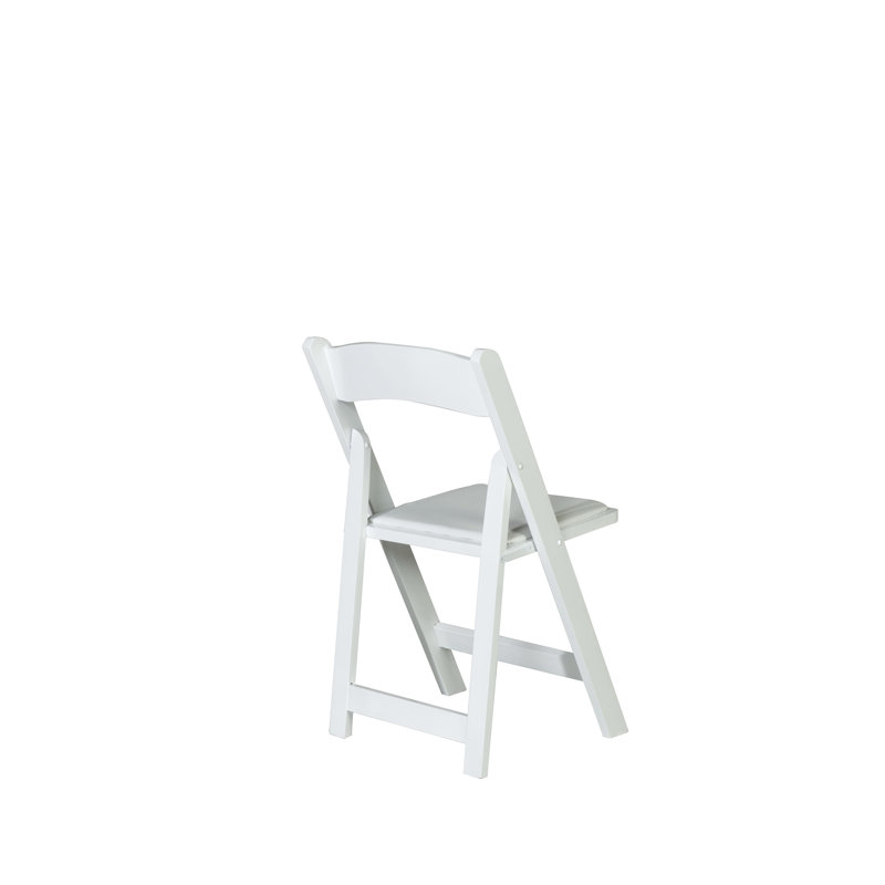 Chaise pliante rembourrée en vinyle Classic, Blanc
