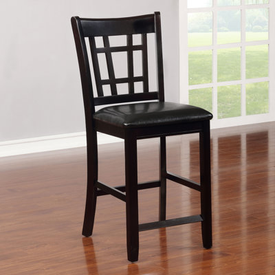 Guntersville Wood Counter Chair Black and Espresso