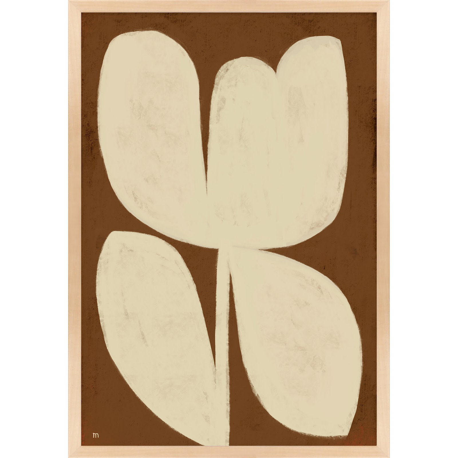 Flower 1 by StudioM, Maple Framed, 38" H x 26.5" W