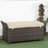 Outsunny Gallon Patio Wicker Storage Bench, Outdoor Patio Furniture, -In- Large Capacity Rectangle Garden Storage Box With Handles And Cushion, Cream