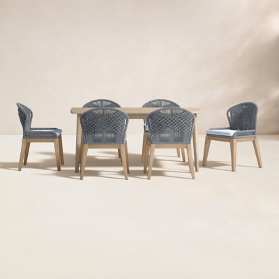 Daveney 67" Acacia Patio Dining Set
