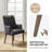 Celil Farmhouse 19.5'' H Upholstered Back Arm Chair With Solid Wood Legs-102506892-102506893