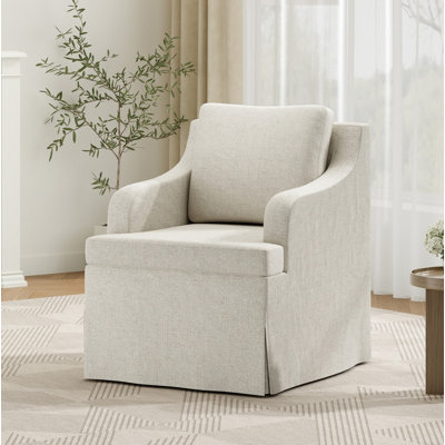 Fauteuil d'appoint sans accoudoirs, méridienne rembourrée en velours côtelé avec siège éponge haute densité, fauteuil simple moderne pour le salon, le coin lecture