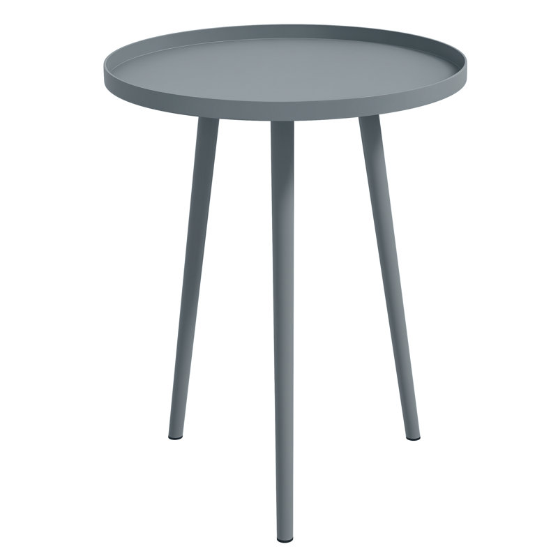 Round Metal Outdoor Side Table , 40cm cm W 40cm cm D
