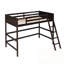 Lit mezzanine simple en bois avec échelle-1998462799