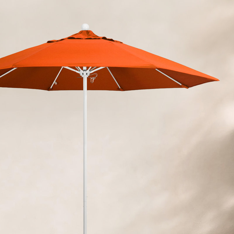 Parasol de marché 9 pi Maria, Argent argent, Sunbrella® brume Gateway