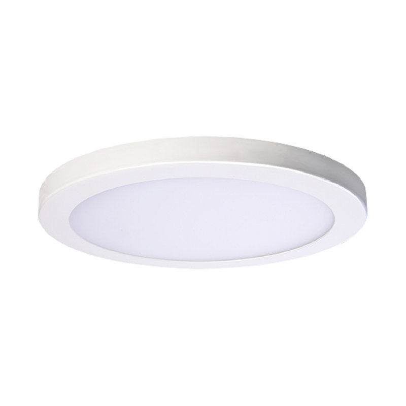 120v Led Round Light 5cct, Natural, 15" H x 15" W x 1.5" D