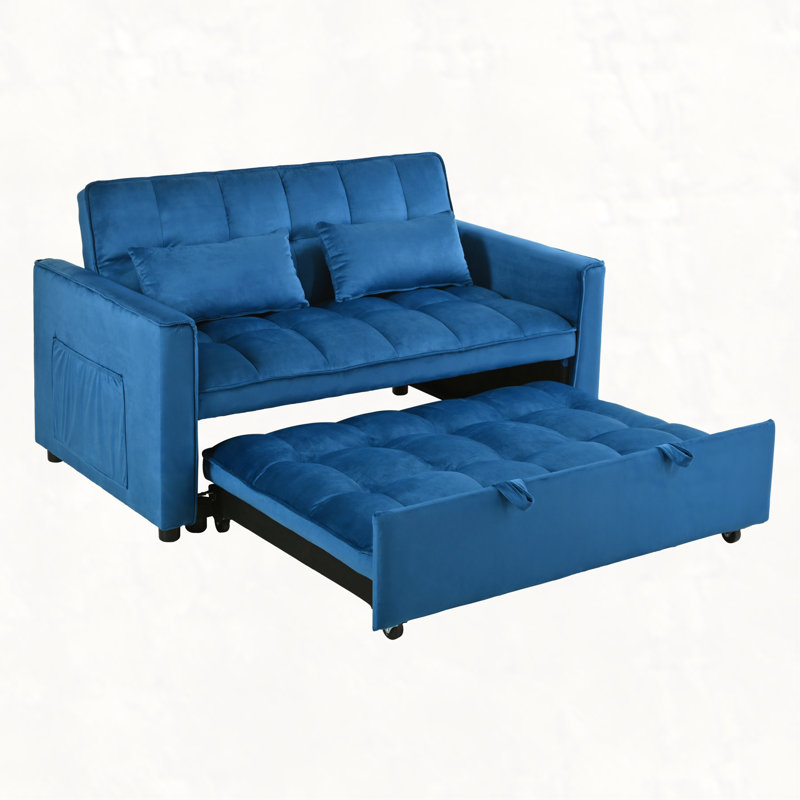 Convertible Sofa Bed,3-in-1 Pull Out Couch Bed with Reclining Backrest and Pillows,Sofa Bed Chair Full Convertible Sleeper Loveseat for Living Room, Home or Office