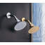 Pomme de douche de 4 po de diamètre avec 1,75 gallon par minute et laiton massif Strom Living-132937156