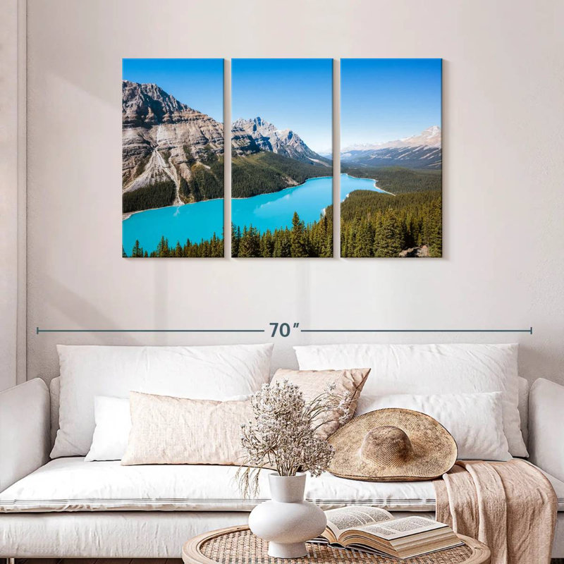 Alamar, aigue-marine, lac Peyto, H 28 po x l 45 po