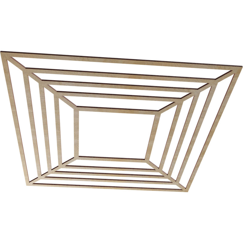 Médaillon de plafond en bois Raven, Bouleau, H 30 po x l 30 po x P 0,25 po