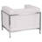 Amjed LeatherSoft Modular Chair with Quilted Tufted Seat and Encasing Frame