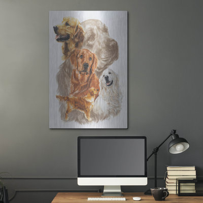 «Golden Retriever With Ghost Image» par Barbara Keith
