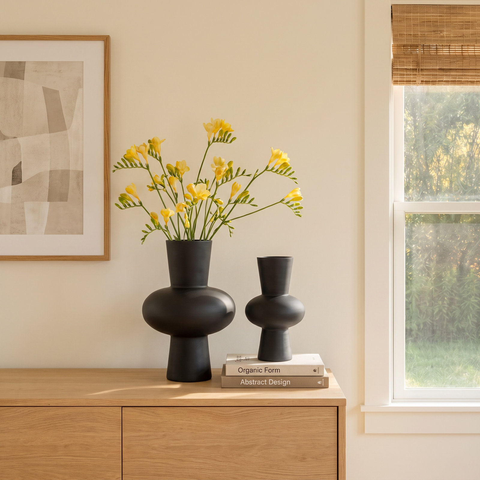 Mable Table Vase, Black