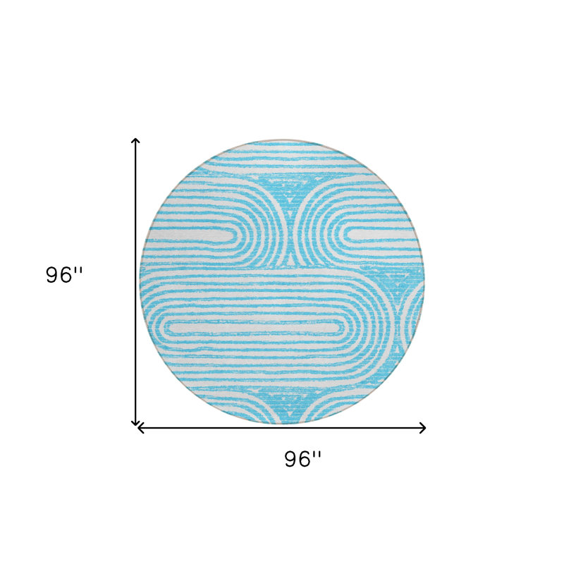 Tapis extérieur rond 8 pi