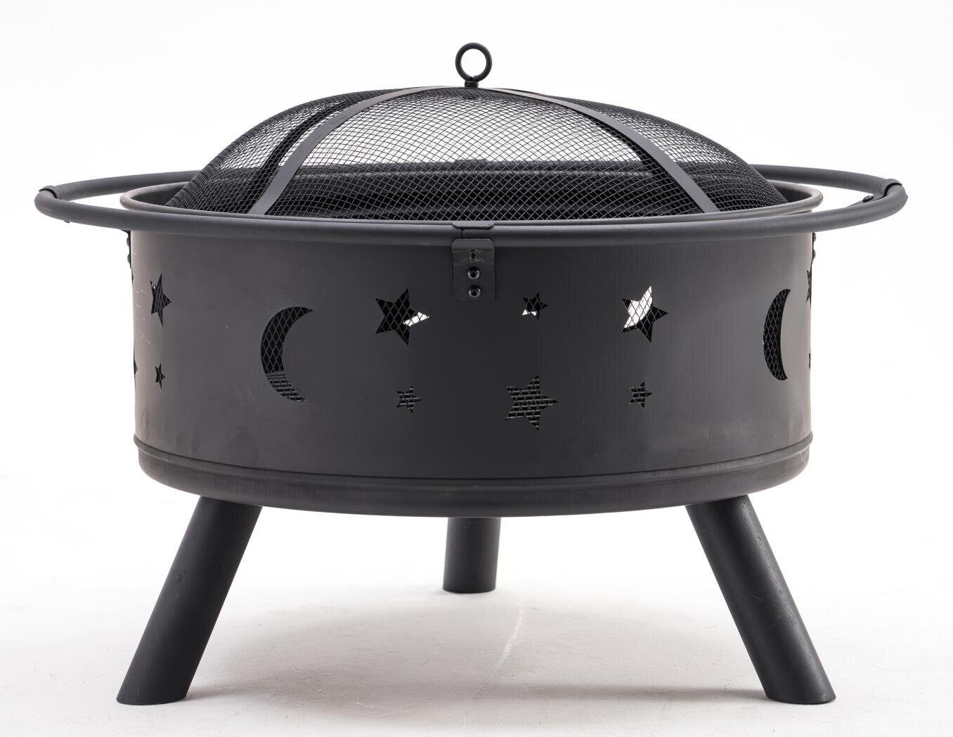 Ebern Designs Double Down Iron Wood Burning Fire Pit 