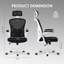 Chaise de bureau ergonomique, chaise de bureau à domicile avec appui-tête, chaise d'ordinateur à haut dossier avec accoudoirs et lombaire réglable-1695848988-1695848991