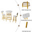 Ensemble 3 pièces de table et chaises avec 2 tabourets et table de salle à manger-817047651-835402261-835402260